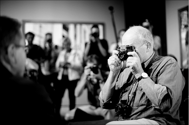 Peter Lindbergh with a Holga Camera Press Conference C/O Berlin