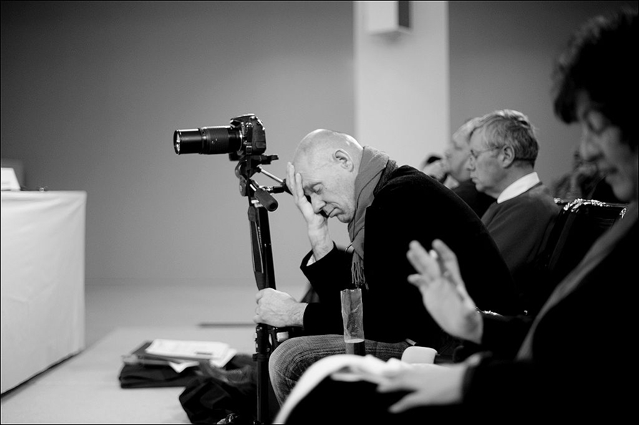 Press Photographer at Pierre Soulages Press Conference Martin-Gropius-Bau Berlin