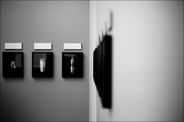 Installation view of Antipersonnel series by Raphael Dallaporta