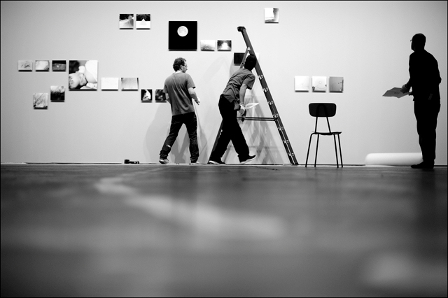 Installation of Deutsche Börse Fotopreis 2012 exhibition at C/O Berlin